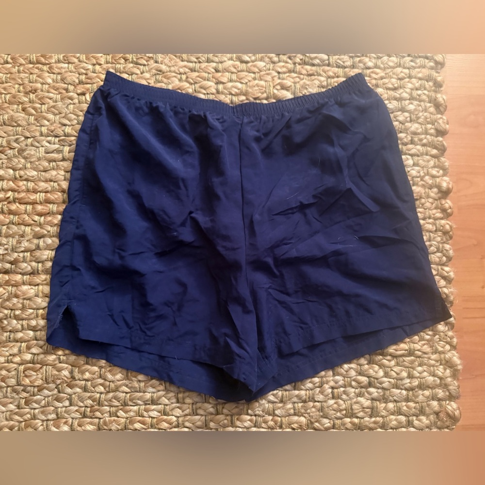 LL Bean Supplex Nylon Shorts Women M Navy Sunsmart Lined Swim Beach UPF 50 New